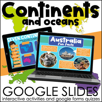 Preview of Continents and Oceans | Interactive Google Slides Activities