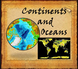 Continents and Oceans Interactive PowerPoint Game Distance