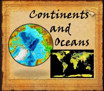 Preview of Continents and Oceans Interactive PowerPoint Game Continents Social Studies