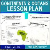 7 Continents and 5 Oceans Lesson - Label Continents and Oc