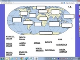 Continents and Oceans Map