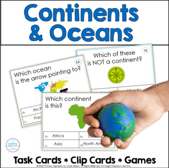 Preview of Continents and Oceans - Map Skills - World Geography Activities