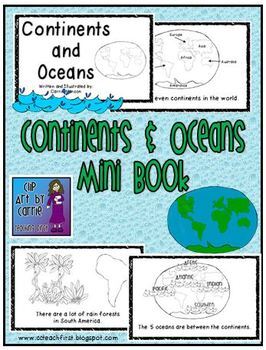 Preview of Continents and Oceans Mini Book