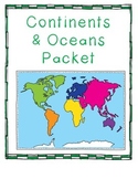 Continents and Oceans Packet