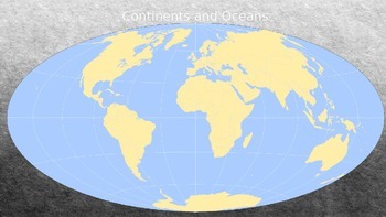 Preview of Continents and Oceans Power Point and Interactive Quiz