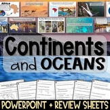 Continents and Oceans PowerPoint 100% Editable with Review