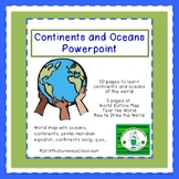 Continents and Oceans Powerpoint