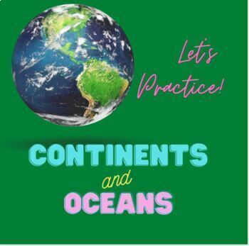 Preview of Continents and Oceans Puzzle and Practice