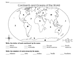 Continents and Oceans Quiz & Study Guide