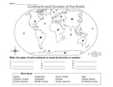 Continents and Oceans Test & Study Guide