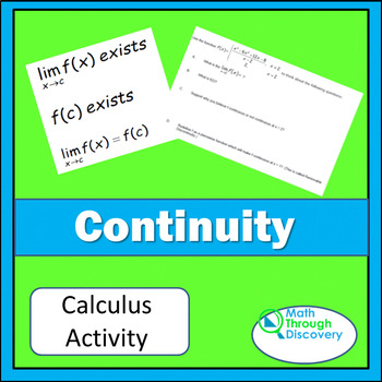 Preview of Calculus - Continuity