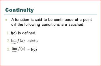 Preview of Continuity Defined PP