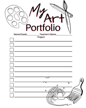 Art Portfolio Cover Page by Party Everyday in the Art Room