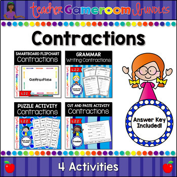 Preview of Contractions Activities Bundle