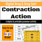 Contraction Matching Activity FREE-- Digital and Printable