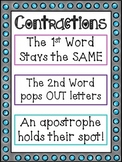 Contraction Anchor Chart + Matching Game