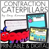Contraction Caterpillar Craft and Contraction Writing Activity