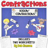 Contractions Worksheets and Craftivity