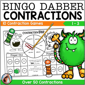 Preview of Contractions Games - Bingo Dabber