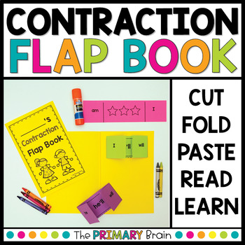Preview of Contractions Flap Book Activity