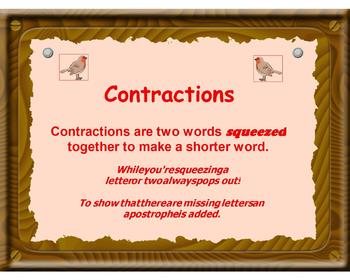 Preview of Contraction Flipchart