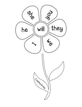 Contraction Flowers by Ms Allison | TPT