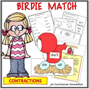 Preview of Contraction Game for Kindergarten and First Grade Centers