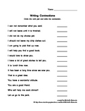 Contraction Practice with 15 Contractions