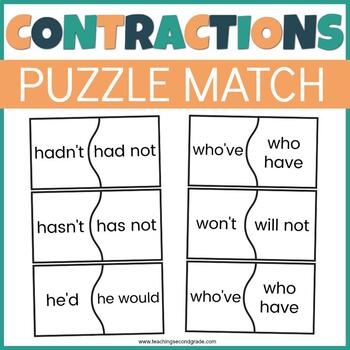 Preview of Contraction Puzzle Practice