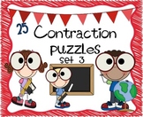 Contractions ELA Center Activity - 25 Puzzles for 1st and 