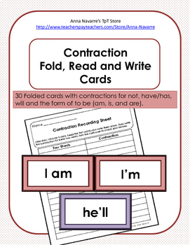 Preview of Contraction Read, Fold and Write