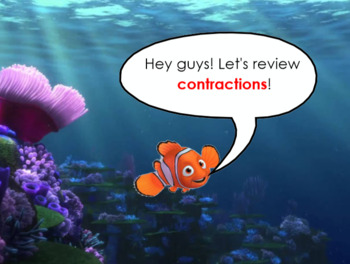 Preview of Contraction Review Interactive SMARTboard Lesson