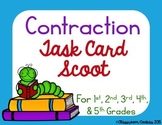 Contraction Task Card Scoot For Grades 1, 2, 3, 4, & 5