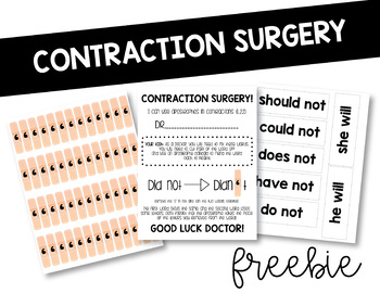 Preview of Contraction Surgery FREEBIE