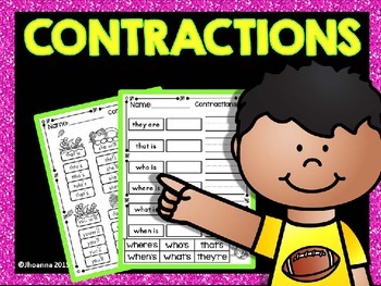 Preview of Contractions Worksheets