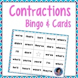 1st & 2nd Grade Contractions Bingo Game, Posters and Cards