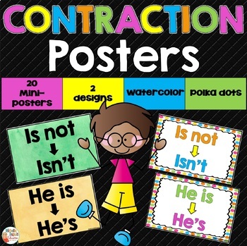 Contraction Posters by Michelle Dupuis Education | TpT