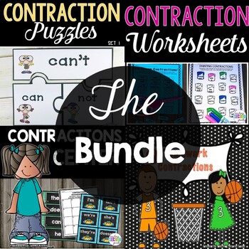 Preview of Contractions Activity Bundle