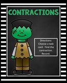 Halloween Contractions Activity ELA Center with Not, Have,