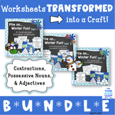 Contractions, Adjectives, Possessive Nouns Worksheets and 