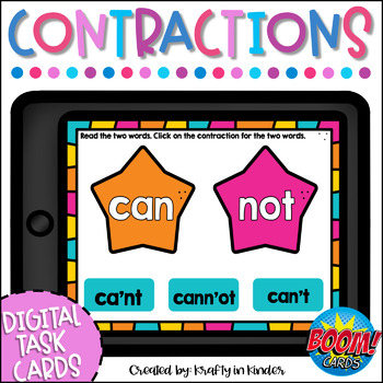 Preview of Contractions Boom Cards