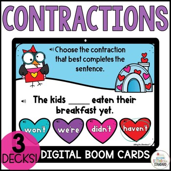 Preview of Contractions Boom Cards