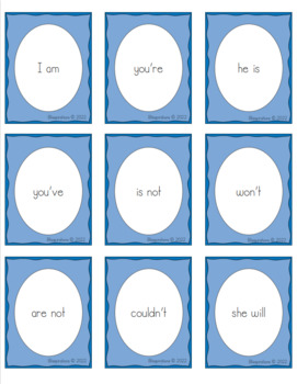 Contractions Card Game - Stack 'Em Up! by Miss Irons' Inspirations