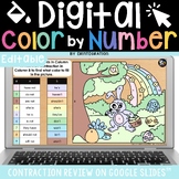 Contractions Color by Number Digital Exit Ticket - Google Slides