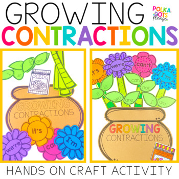 Preview of Contractions Craft | Spring Craft | Contractions Center Activity
