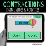 Contractions Digital Grammar Activities {Google Slides}