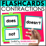 Contractions Flash Cards - Task Cards for Kindergarten and