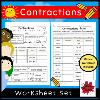 Contractions worksheets