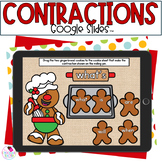 Contractions - December Activities - Gingerbread - Google Slides™