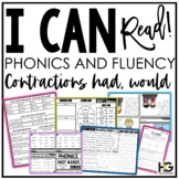 Contractions HAD WOULD | Phonics Fluency and Reading Compr